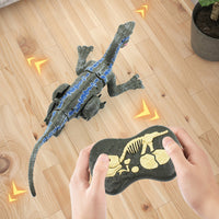 Mist-Spraying Interactive Dinosaur - RoboRex-Velociraptor 22cm - Blue-State of Style