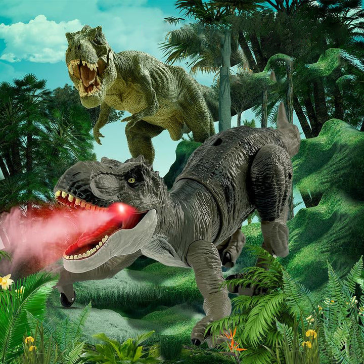 Mist-Spraying Interactive Dinosaur - RoboRex-Velociraptor 22cm - Blue-State of Style