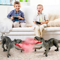 Mist-Spraying Interactive Dinosaur - RoboRex-Velociraptor 22cm - Blue-State of Style