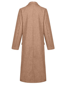 Long women's coat with button placket – Helena