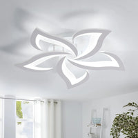 Modern Acrylic Chandelier with Remote Control - Lunora-White-State of Style