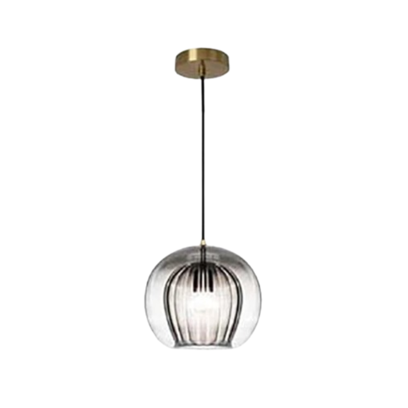 Modern Aluminium-Glass Pendant Light - LumaLite-Smoked-Cool White-State of Style