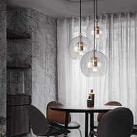 Modern Aluminium-Glass Pendant Light - LumaLite-Transparent-Neutral White-State of Style