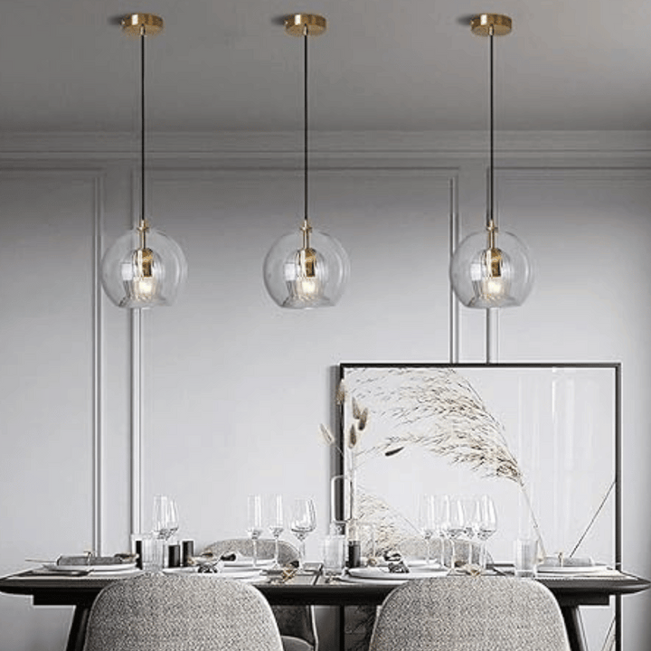 Modern Aluminium-Glass Pendant Light - LumaLite-Transparent-Neutral White-State of Style