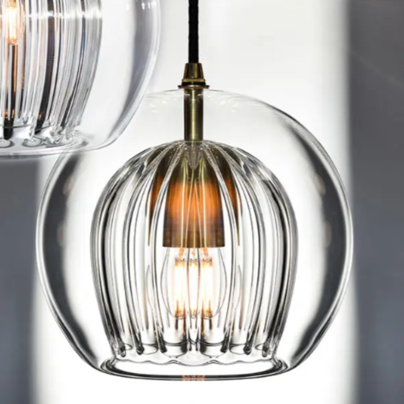 Modern Aluminium-Glass Pendant Light - LumaLite-Transparent-Neutral White-State of Style