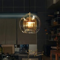 Modern Aluminium-Glass Pendant Light - LumaLite-Transparent-Neutral White-State of Style
