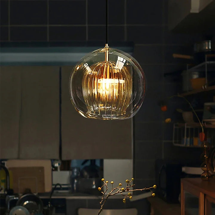 Modern Aluminium-Glass Pendant Light - LumaLite-Transparent-Neutral White-State of Style