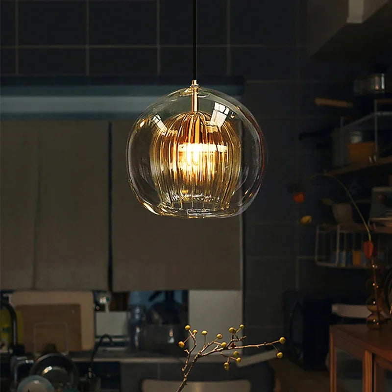 Modern Aluminium-Glass Pendant Light - LumaLite-Transparent-Neutral White-State of Style