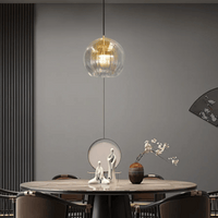 Modern Aluminium-Glass Pendant Light - LumaLite-Transparent-Neutral White-State of Style