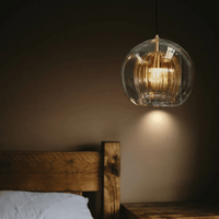 Modern Aluminium-Glass Pendant Light - LumaLite-Transparent-Neutral White-State of Style