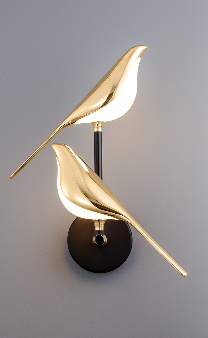 Modern Bird Wall Lamp - AviaryGlow-2 Bird Wall Lamp-State of Style