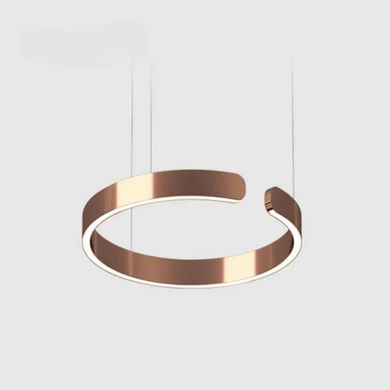 Modern Circle LED Pendant Light - HaloRing-Gold-3 Colours-40 cm-State of Style