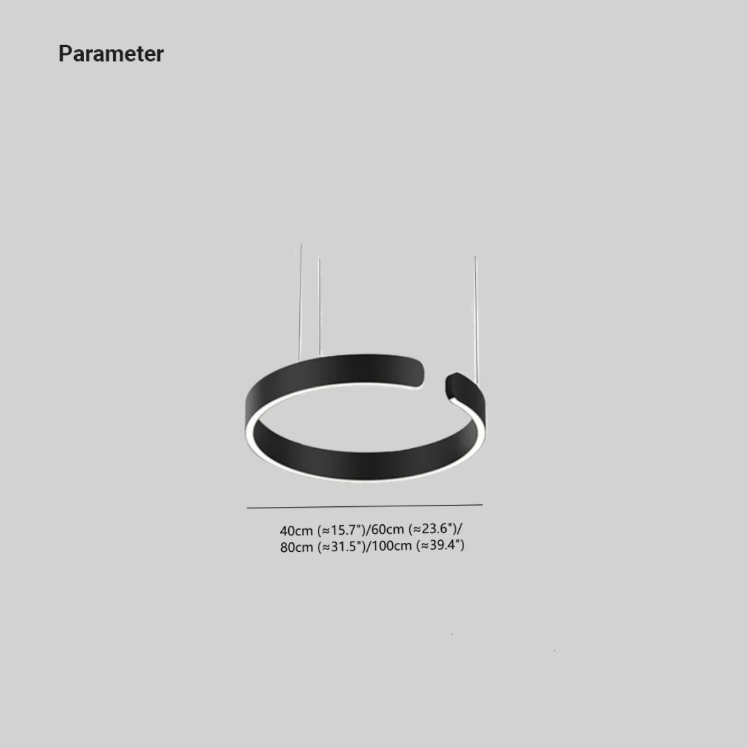 Modern Circle LED Pendant Light - HaloRing-Gold-3 Colours-40 cm-State of Style