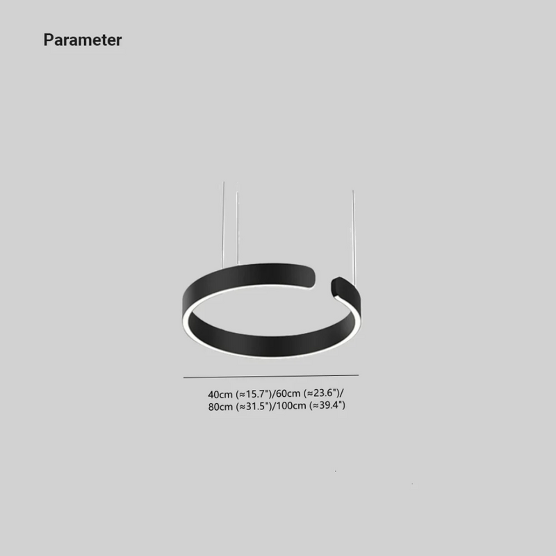 Modern Circle LED Pendant Light - HaloRing-Gold-3 Colours-40 cm-State of Style