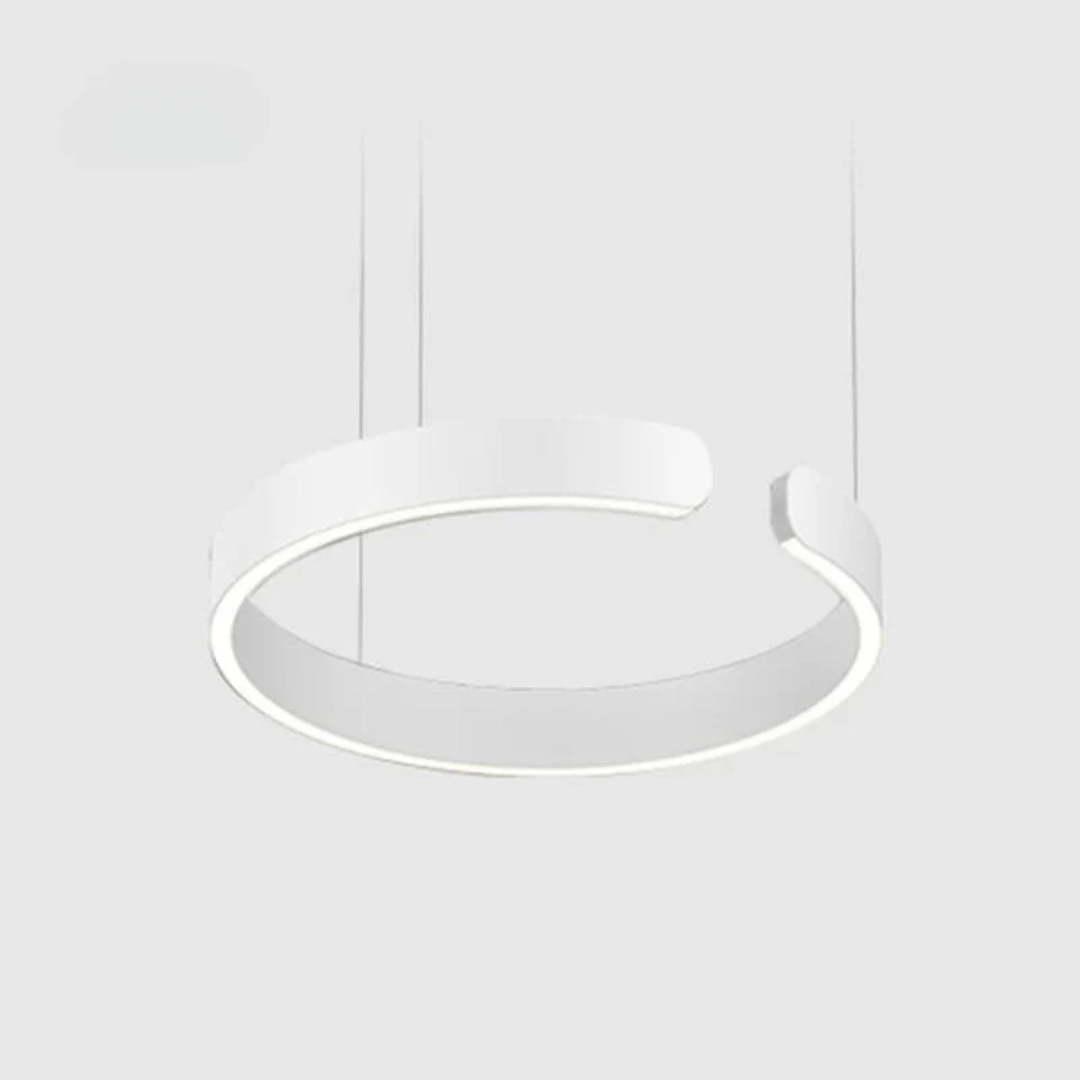 Modern Circle LED Pendant Light - HaloRing-White-3 Colours-40 cm-State of Style