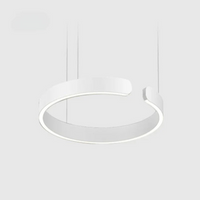 Modern Circle LED Pendant Light - HaloRing-White-3 Colours-40 cm-State of Style
