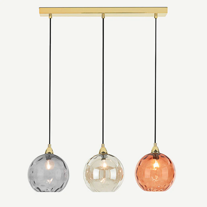 Modern Cluster Pendant Light with 3 Lamps - Cascade-Grey-Long-State of Style