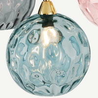 Modern Cluster Pendant Light with 3 Lamps - Cascade-Pink-Round-State of Style