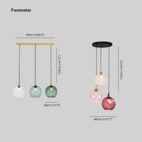 Modern Cluster Pendant Light with 3 Lamps - Cascade-Pink-Round-State of Style