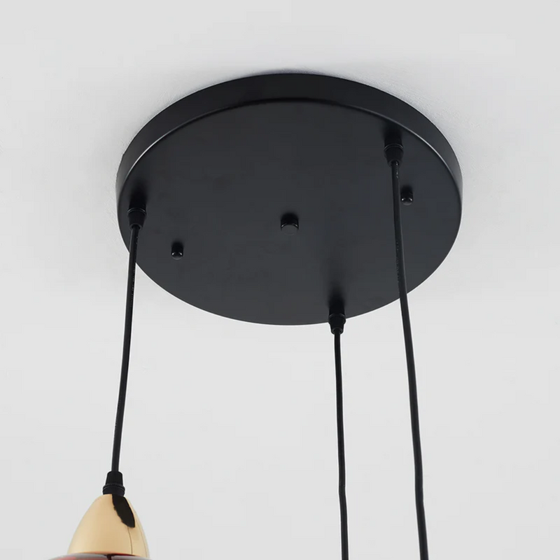 Modern Cluster Pendant Light with 3 Lamps - Cascade-Pink-Round-State of Style