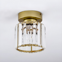 Modern Crystal Ceiling Lamp - CrystalGlow-Black-Square-State of Style