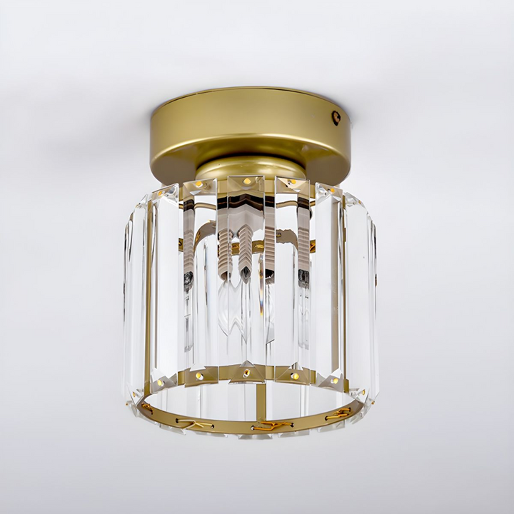 Modern Crystal Ceiling Lamp - CrystalGlow-Black-Square-State of Style