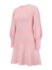 Modern Dress With Balloon Sleeves | Elegant & Stylish-Black-S-State of Style