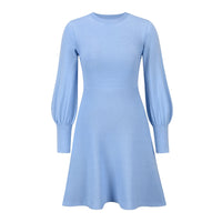 Modern Dress With Balloon Sleeves | Elegant & Stylish-Light Blue-S-State of Style