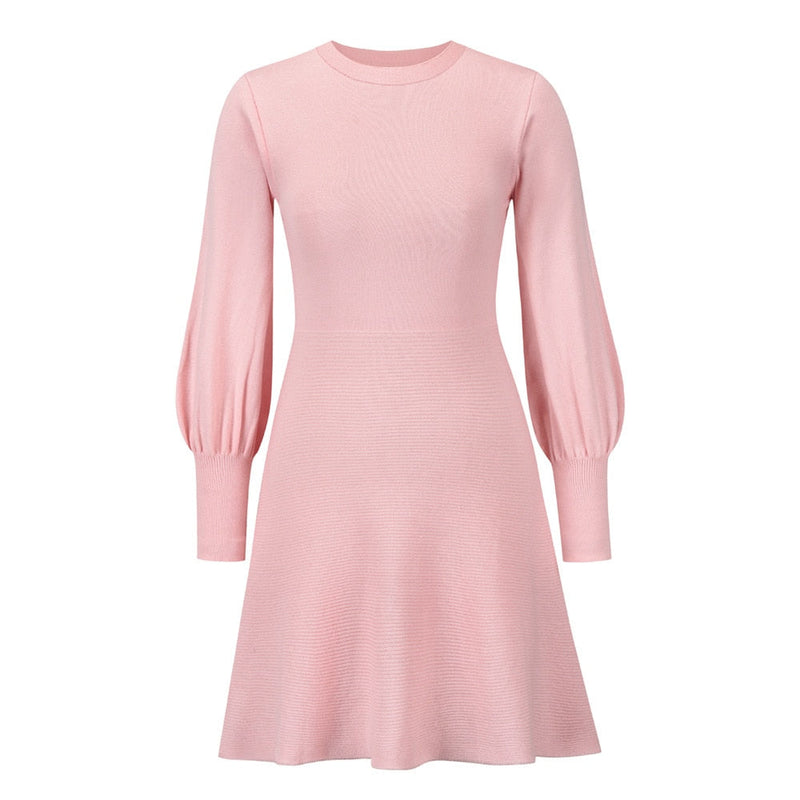 Modern Dress With Balloon Sleeves | Elegant & Stylish-Pink-S-State of Style
