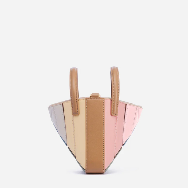 Modern Handbag with Geometric Design - GeoChic-Pink-State of Style