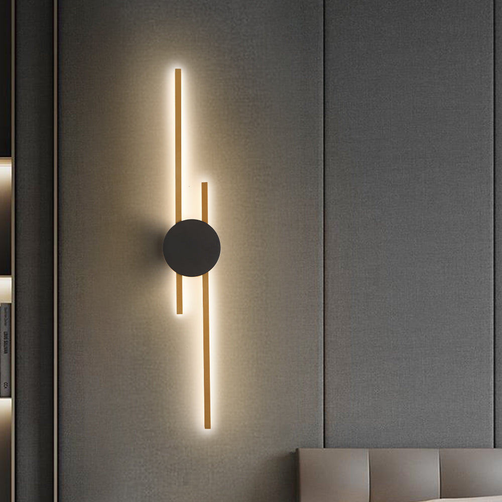 Modern Industrial LED Wall Light - LumoGlow-63CM-Black-A-State of Style