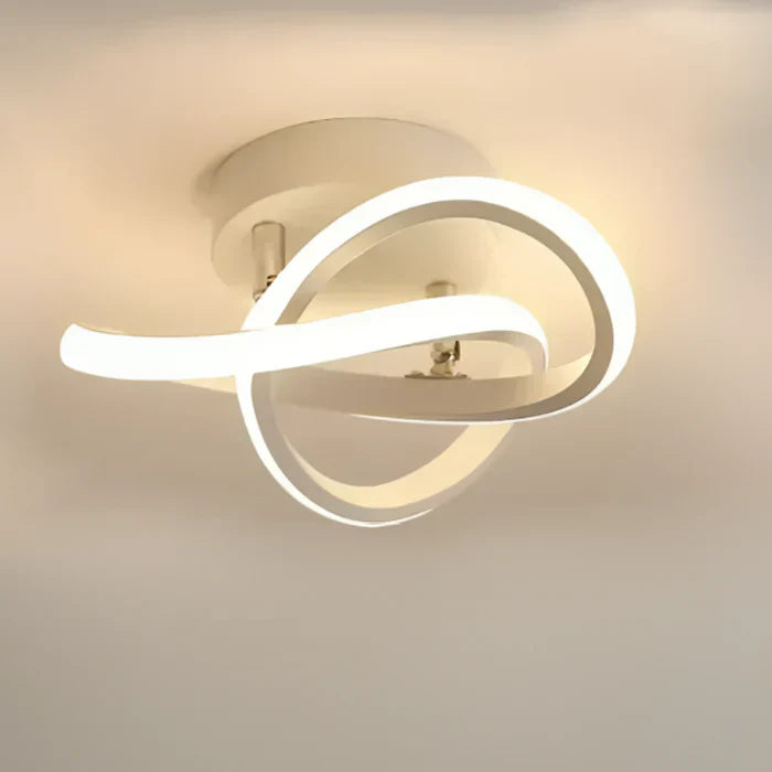 Modern LED Ceiling Lamp with Double Ring Design - Twilight Rings-Golf White-State of Style