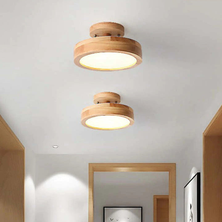 Modern LED Ceiling Light - LunaLux-Wood-State of Style