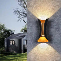Modern LED Outdoor Wall Lamp - LumiEdge-Black and Gold-Small 6W-Warm white-State of Style