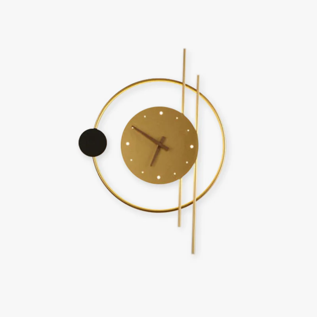 Modern LED wall clock lamp - Chronos-Gold-State of Style