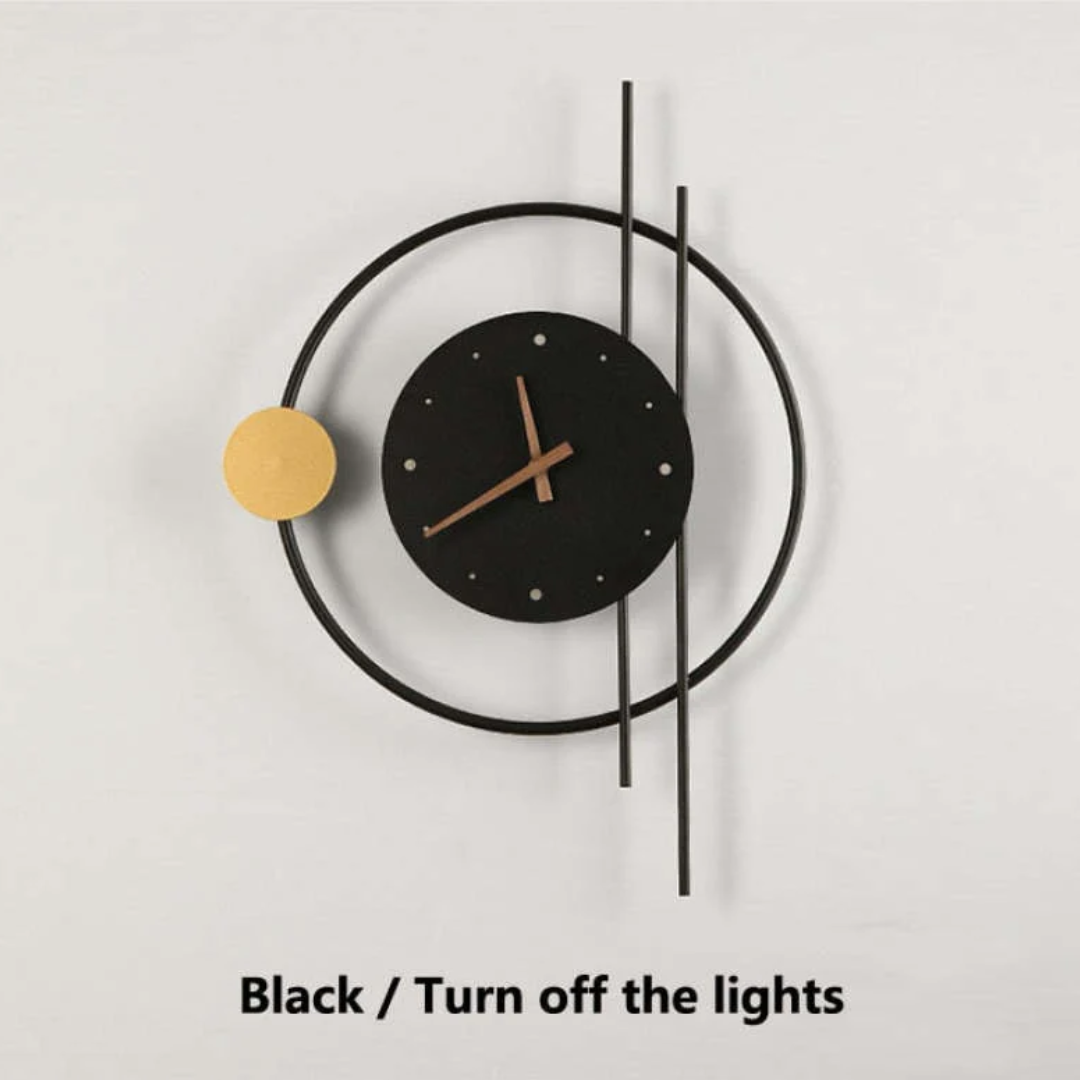 Modern LED wall clock lamp - Chronos-Gold-State of Style