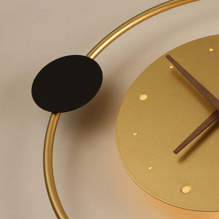 Modern LED wall clock lamp - Chronos-Gold-State of Style