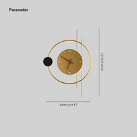 Modern LED wall clock lamp - Chronos-Gold-State of Style