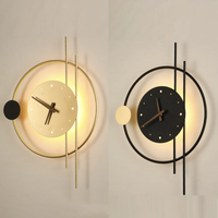 Modern LED wall clock lamp - Chronos-Gold-State of Style