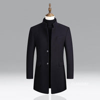 Modern Long Men's Coat - Alexander-Burgundy-M-State of Style