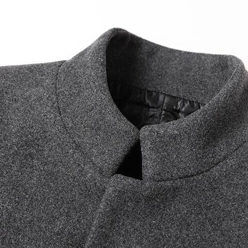 Modern Long Men's Coat - Alexander-Burgundy-M-State of Style