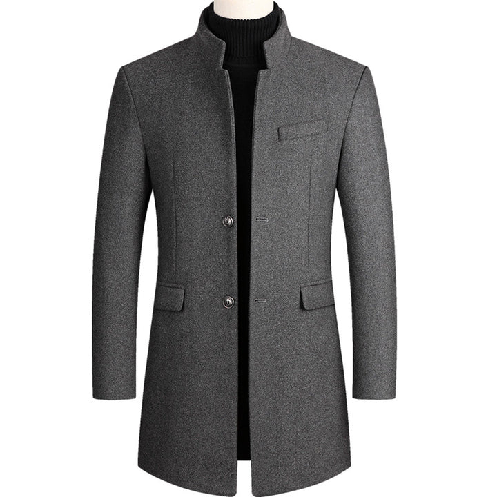 Modern Long Men's Coat - Alexander-Grey-M-State of Style