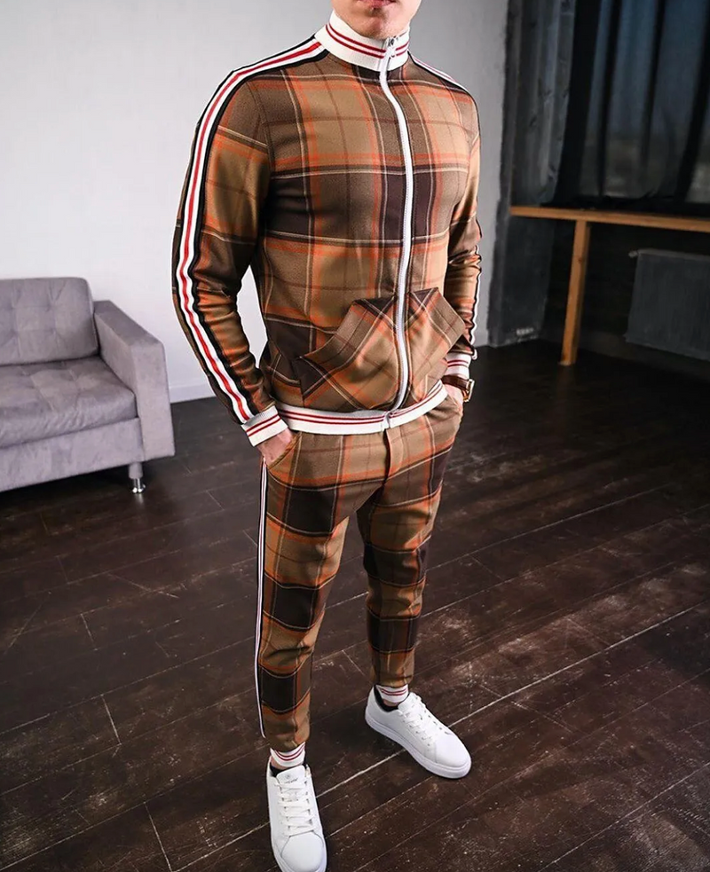 Modern Men's Set with Comfortable Fit – Elias-Orange-S-State of Style