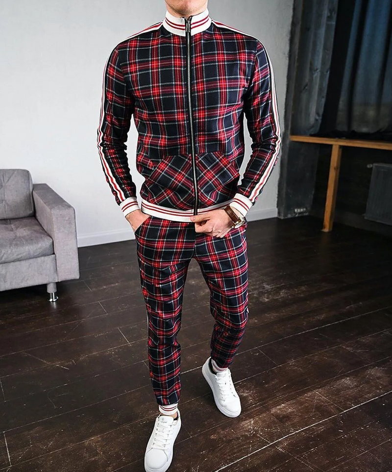 Modern Men's Set with Comfortable Fit – Elias-Red-S-State of Style