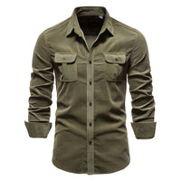 Modern Men's Shirt - Aiden-Army Green-S-State of Style
