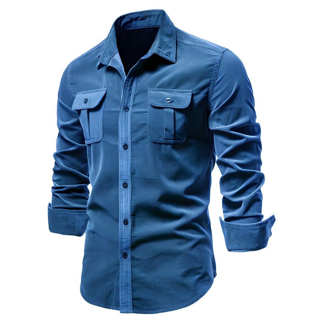 Modern Men's Shirt - Aiden-Blue-S-State of Style