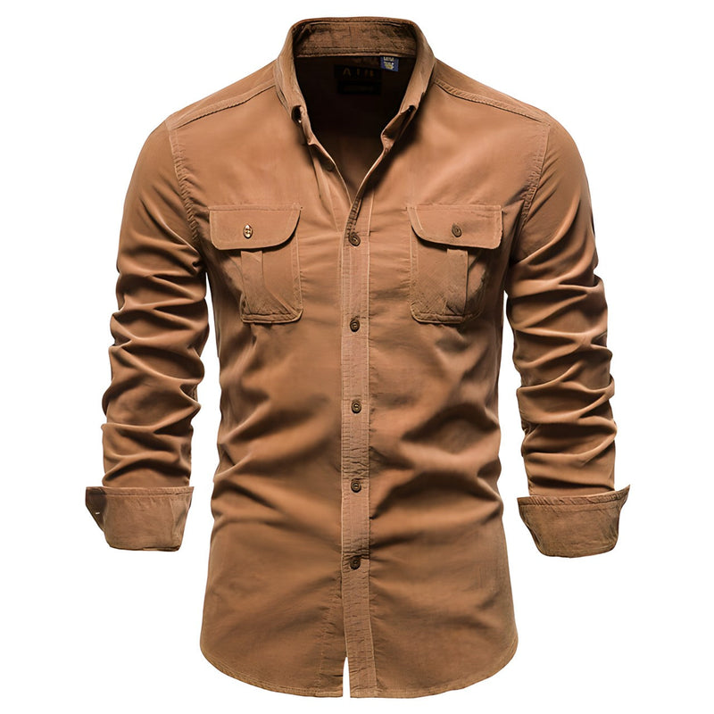 Modern Men's Shirt - Aiden-Brown-S-State of Style