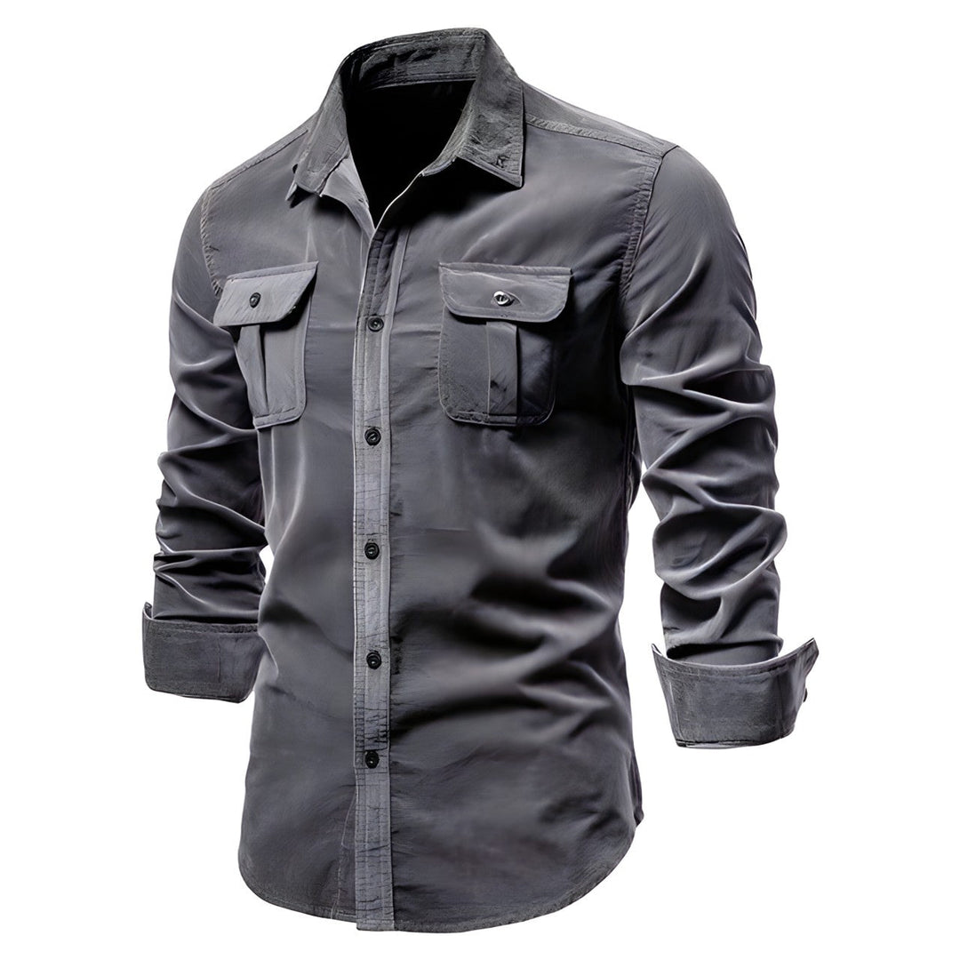 Modern Men's Shirt - Aiden-Dark Grey-S-State of Style