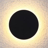 Modern Minimalist LED Wall Lamp - Zenith-Black-Warm White-Round Small-State of Style