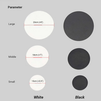 Modern Minimalist LED Wall Lamp - Zenith-Black-Warm White-Round Small-State of Style